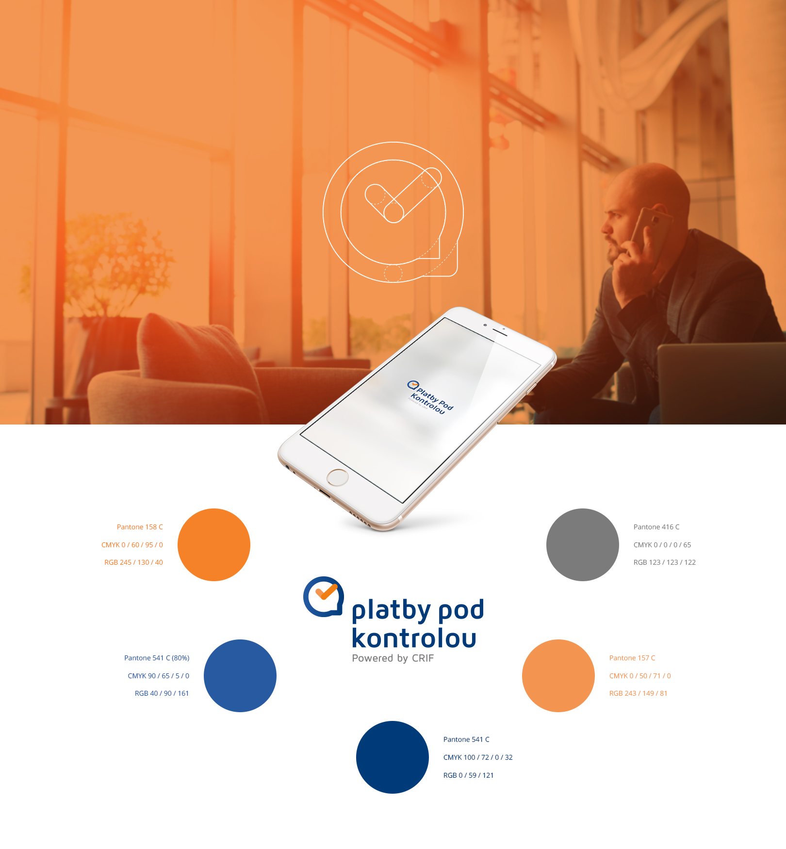 Platby pod kontrolou logo farebnost
